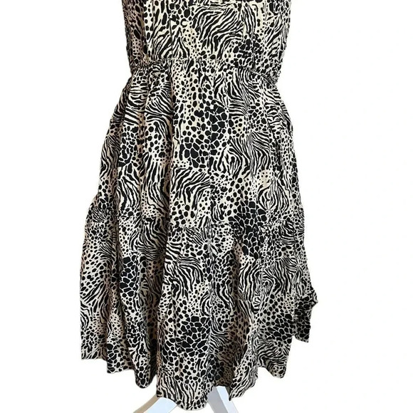 Vero Moda Animal Print Glory Singlet Tiered Dress in Travertine Size S - Picture 7 of 14